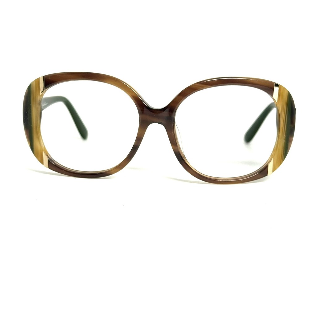 Salvatore Ferragamo SF674S 216 Brown Tortoise Green Oversized Sunglasses Italy